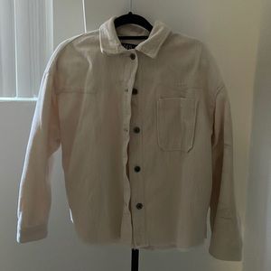 Zara Corduroy Shacket - Small - Beige